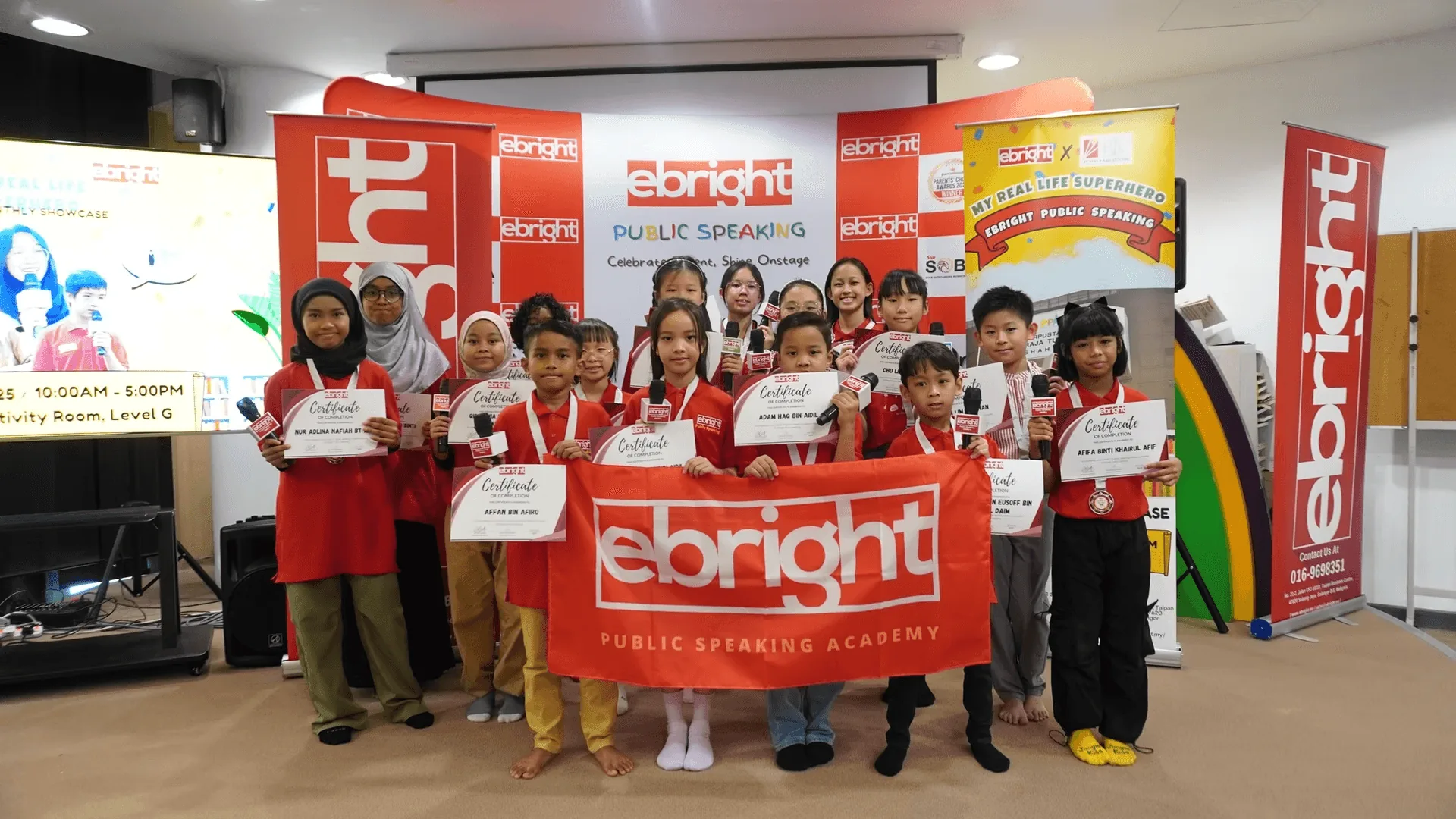Ebright students at a showcase