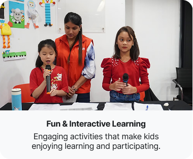 Fun & Interactive Learning β engaging activities that make kids enjoy learning and participating.
